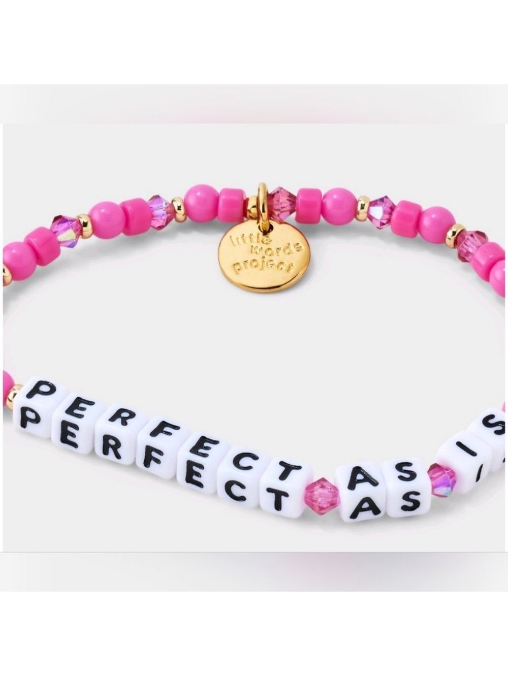 Little Words Project Perfect As Is Beaded Stretch Bracelet S/M NWT - Picture 5 of 10